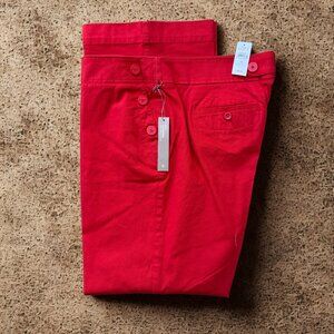 Loft Red Julie Trousers Curvy Pants Size 16